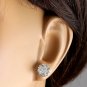 1.50Ct Natural Diamond 14k Solid White Gold Earrings