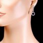 5.50Ct Natural Sapphire and Diamond 14K Solid White Gold Earrings