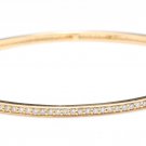 0.75 Carat Natural Diamond 14K Solid Yellow Gold Bangle Bracelet