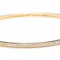 0.75 Carat Natural Diamond 14K Solid Yellow Gold Bangle Bracelet