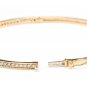 0.75 Carat Natural Diamond 14K Solid Yellow Gold Bangle Bracelet