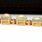 20.00Ct Natural Ethiopian Opal and Diamond 14K Solid Yellow Gold Bracelet
