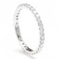 0.80 Carats Splendid Natural Diamond 14K Solid White Gold Eternity Ring
