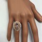 4.60 Carats Natural Morganite and Diamond 14K Solid Rose Gold Ring