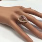 4.60 Carats Natural Morganite and Diamond 14K Solid Rose Gold Ring