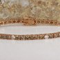 Estate 9.57 Carat Natural Diamond 14K Solid Rose Gold Bracelet