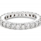 1.80 Carats Natural Diamond 14K Solid White Gold Eternity Ring