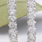 1.25 Carats VS / E-F Natural Diamond 14K Solid White Gold Huggie Earrings