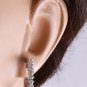 1.25 Carats VS / E-F Natural Diamond 14K Solid White Gold Huggie Earrings