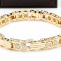 HEAVY Estate 3.35Ct Natural VS Diamond 14K Solid Yellow Gold Men's Bracelet