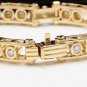 HEAVY Estate 3.35Ct Natural VS Diamond 14K Solid Yellow Gold Men's Bracelet