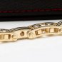 HEAVY Estate 3.35Ct Natural VS Diamond 14K Solid Yellow Gold Men's Bracelet