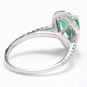 2.20Ct Natural Emerald & Diamond 14K Solid White Gold Ring
