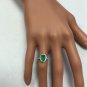 2.20Ct Natural Emerald & Diamond 14K Solid White Gold Ring