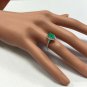 2.20Ct Natural Emerald & Diamond 14K Solid White Gold Ring