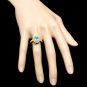 2.50Ct Natural Emerald & Diamond 14K Solid Yellow Gold Ring