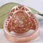 7.50 Carats Natural Morganite and Diamond 14K Solid Rose Gold Ring