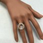 7.50 Carats Natural Morganite and Diamond 14K Solid Rose Gold Ring