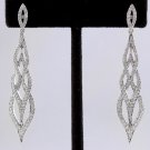 Estate 2.62 Carat Natural VVS Diamond 18K Solid White Gold Earrings