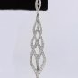 Estate 2.62 Carat Natural VVS Diamond 18K Solid White Gold Earrings