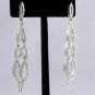 Estate 2.62 Carat Natural VVS Diamond 18K Solid White Gold Earrings