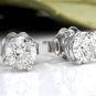 .40Ct Natural VS2-SI1 Diamond 14k Solid White Gold Stud Earrings