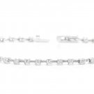 1.40 Carat Natural Diamond 14K Solid White Gold Bracelet