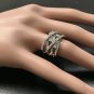 1.00 Carats Natural Diamond 14K Solid White Gold Band Ring