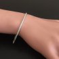 0.75 Carat Natural Diamond 14K Solid White Gold Bangle Bracelet