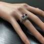 2.80 Carats NATURAL RUBY and DIAMOND 14K Solid White Gold Ring