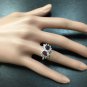 2.80 Carats NATURAL RUBY and DIAMOND 14K Solid White Gold Ring