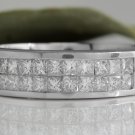 Estate 1.20Ct Natural VS1 Diamond 14K Solid White Gold Unisex Ring