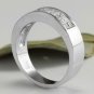 Estate 1.20Ct Natural VS1 Diamond 14K Solid White Gold Unisex Ring
