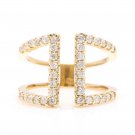 Splendid Natural Diamond 14K Solid Yellow Gold Ring