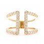 Splendid Natural Diamond 14K Solid Yellow Gold Ring