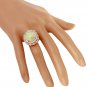 8.50Ct Natural Ethiopian Opal and Diamond 14K Solid Rose Gold Ring
