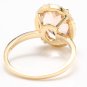 3.30 Carats Natural Morganite and Diamond 14K Solid Yellow Gold Ring