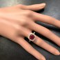 4.60 Carats Red Ruby and Natural Diamond 14K Solid Yellow Gold Ring