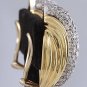 Estate 4.20 Carats Natural VVS Diamond 14K Solid Yellow Gold Earrings