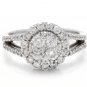 1.10Ct Natural Diamond 18K Solid White Gold Ring