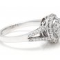 1.10Ct Natural Diamond 18K Solid White Gold Ring