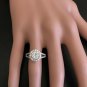 1.10Ct Natural Diamond 18K Solid White Gold Ring