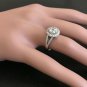 1.10Ct Natural Diamond 18K Solid White Gold Ring
