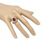 6.30 Carats Natural Red Ruby and Diamond 14K Solid Yellow Gold Ring