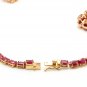 54.14Ct Natural Ruby & Diamond 14K Solid Yellow Gold Necklace