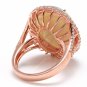 8.60Ct Natural Australian Opal and Diamond 14K Solid Rose Gold Ring