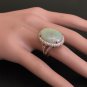 8.60Ct Natural Australian Opal and Diamond 14K Solid Rose Gold Ring