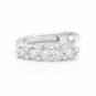 0.90Ct Natural Diamond 14K Solid White Gold Hoop Earrings