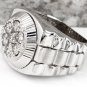 1.25Ct Natural VS1 Diamond 14K Solid White Gold Men's Ring