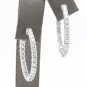 2.00Ct Natural Diamond 14K Solid White Gold Hoop Earrings